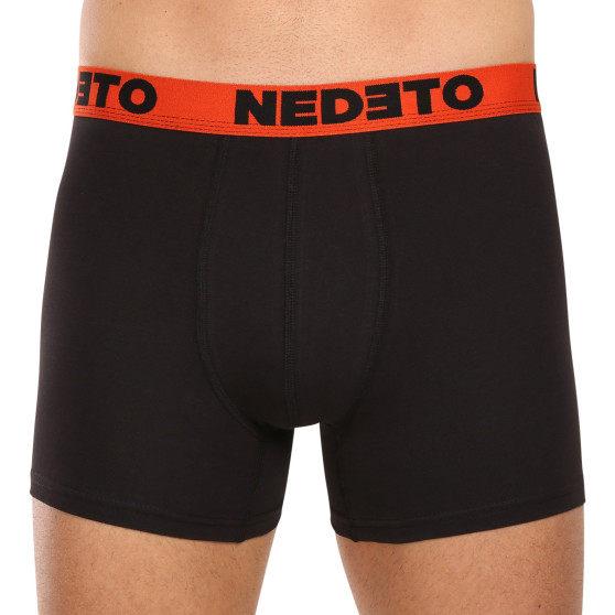 7PACK Мъжки боксерки Nedeto черено (7NB002b)