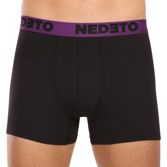 7PACK Мъжки боксерки Nedeto черено (7NB002b)