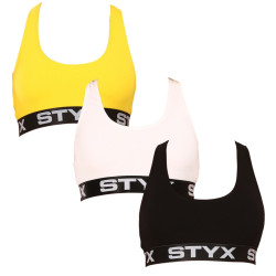 3PACK дамски сутиен Styx sport multicolour (3IP09018)