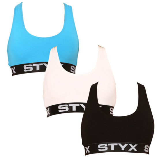 3PACK дамски сутиен Styx sport multicolour (3IP09019)