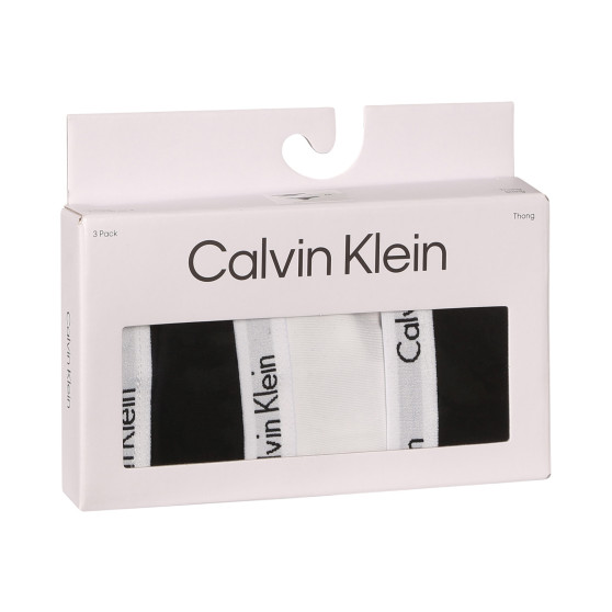 3PACK Дамски стрингове Calvin Klein многоцветен (QD3587E-WZB)