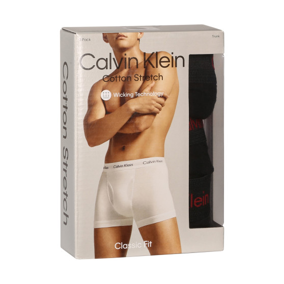 3PACK Мъжки боксерки Calvin Klein черено (NB2615A-NC1)