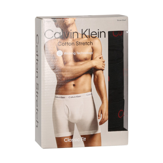 3PACK Мъжки боксерки Calvin Klein черено (NB2616A-NC1)