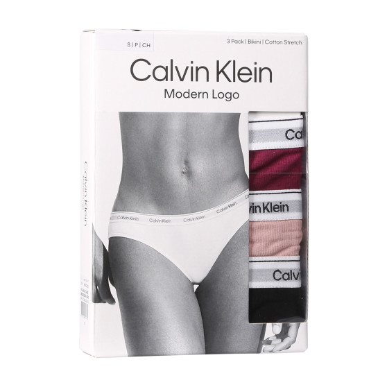 3PACK дамски бикини Calvin Klein multicolour (QD5207E-NP6)