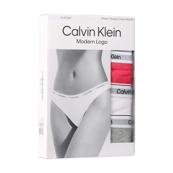 3PACK Дамски стрингове Calvin Klein многоцветен (QD5209E-NP4)