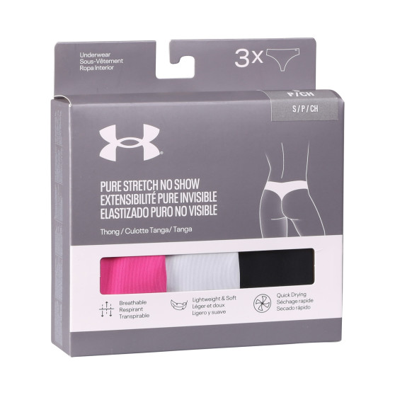 3PACK Дамски стрингове Under Armour многоцветен (1383893 686)