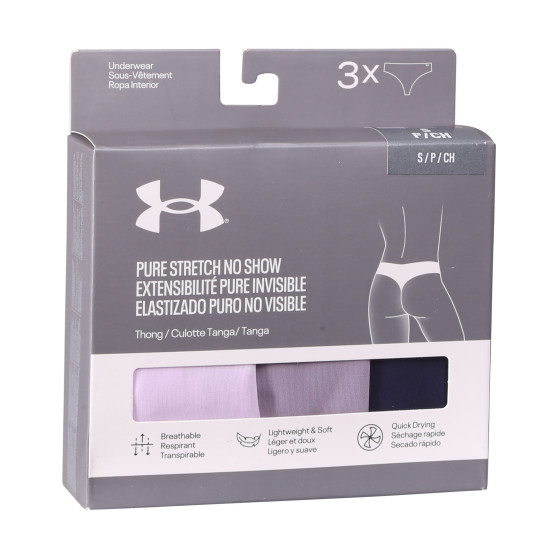 3PACK Дамски стрингове Under Armour многоцветен (1383893 543)