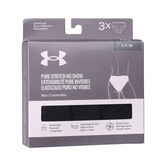 3PACK дамски бикини Under Armour черено (1383897 001)