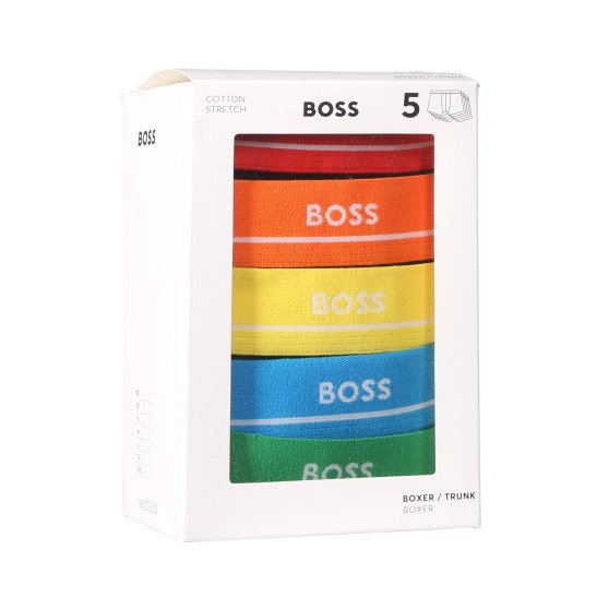 5PACK Мъжки боксерки BOSS черено (50489616 999)