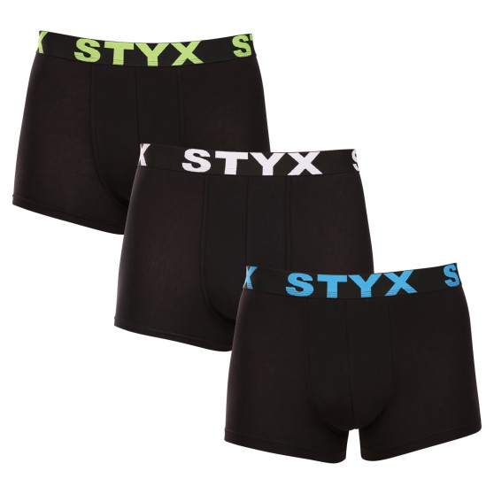 3PACK Мъжки боксерки Styx спортни еластични многоцветни (G9606162)