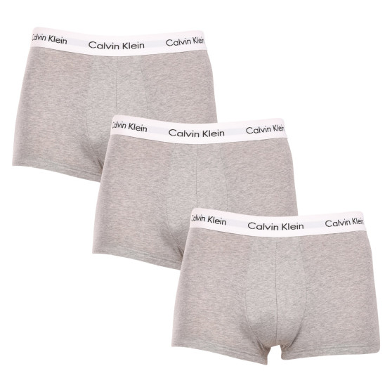 3PACK Мъжки боксерки Calvin Klein сиво (U2664G-KS0)