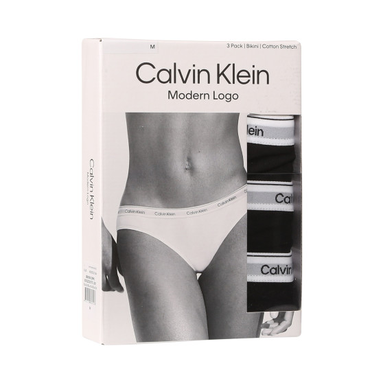 3PACK дамски бикини Calvin Klein черено (QD5207E-UB1)