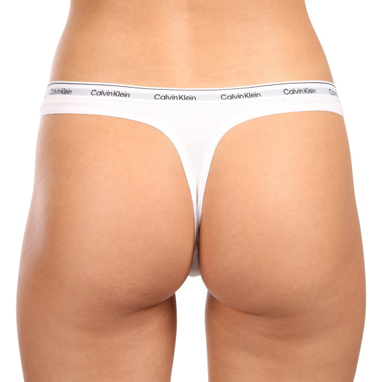 3PACK дамски стрингове Calvin Klein бяла (QD5209E-100)