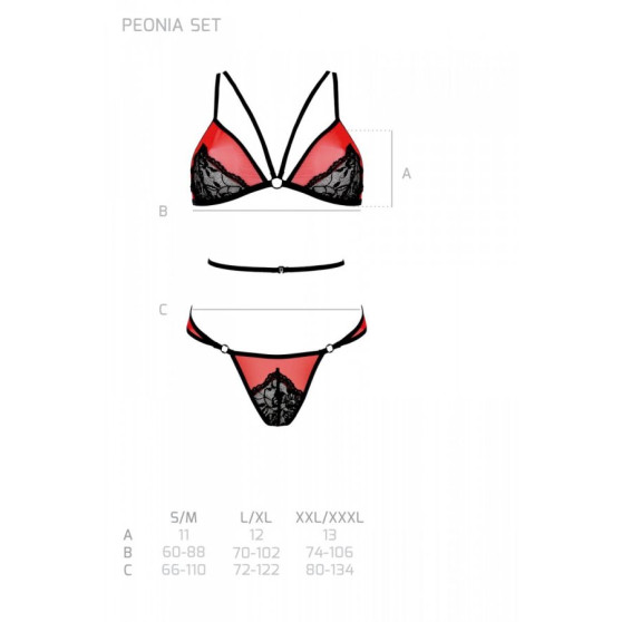 Дамски комплект Passion red (Peonia set)