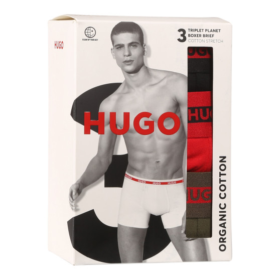 3PACK Мъжки боксерки HUGO многоцветен (50520475 971)