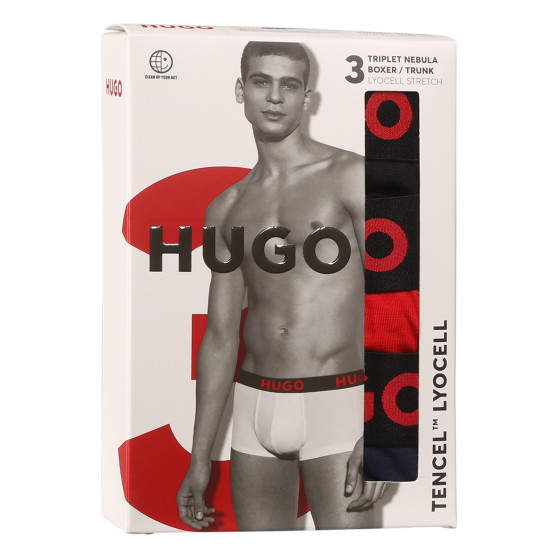 3PACK Мъжки боксерки HUGO многоцветен (50496723 982)