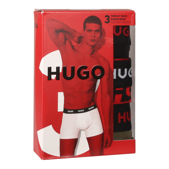 3PACK Мъжки боксерки HUGO многоцветен (50517887 978)