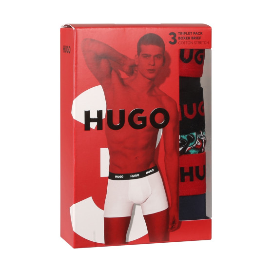 3PACK Мъжки боксерки HUGO многоцветен (50517887 979)