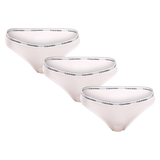 3PACK дамски бикини Calvin Klein бяла (QD5207E-100)