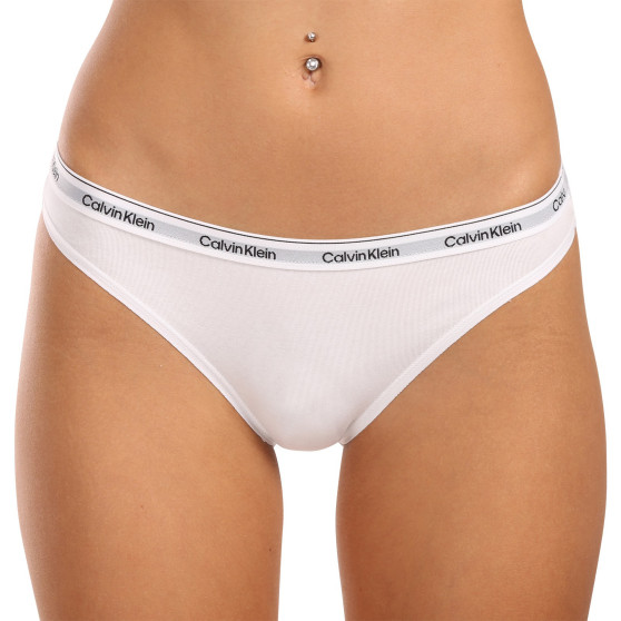 3PACK дамски бикини Calvin Klein бяла (QD5207E-100)