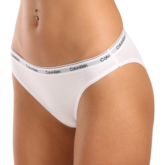 3PACK дамски бикини Calvin Klein бяла (QD5207E-100)