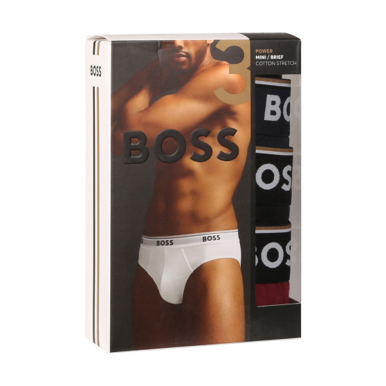 3PACK мъжки слипове BOSS черено (50510679 001)