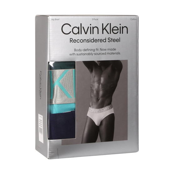 3PACK Мъжки слипове Calvin Klein многоцветен (NB3129A-N2M)