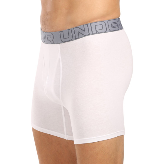 3PACK Мъжки боксерки Under Armour бяла (1383889 100)