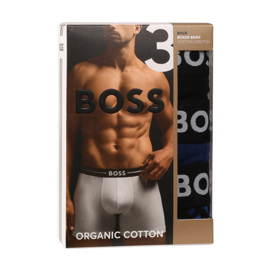 3PACK Мъжки боксерки BOSS многоцветен (50517840 982)