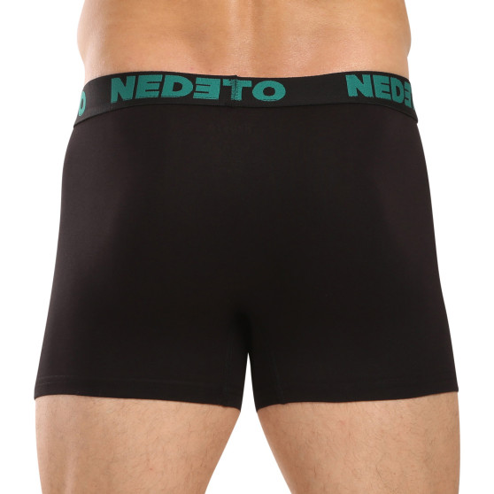 3PACK Мъжки боксерки Nedeto черено (3NB003b)