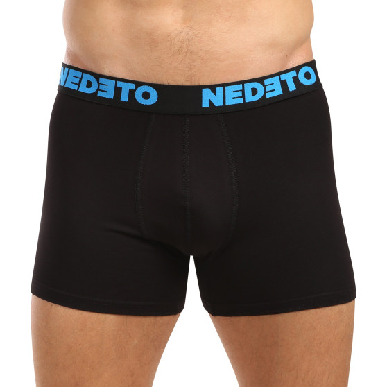 3PACK Мъжки боксерки Nedeto черено (3NB003b)