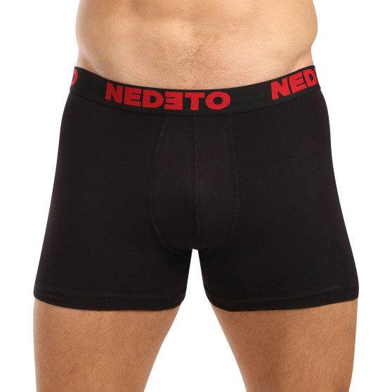 3PACK Мъжки боксерки Nedeto черено (3NB003b)