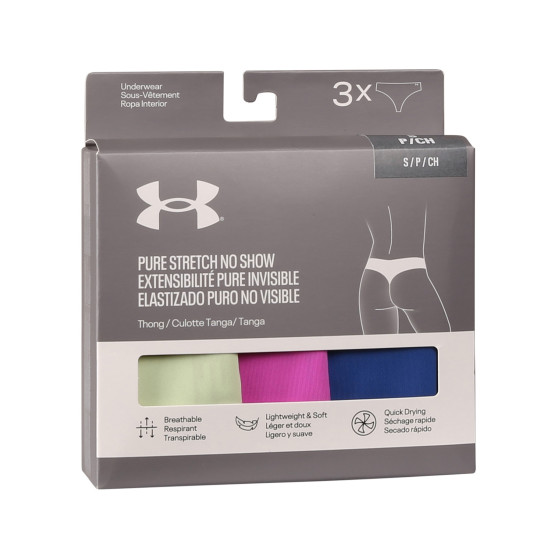 3PACK Дамски стрингове Under Armour многоцветен (1383893 383)