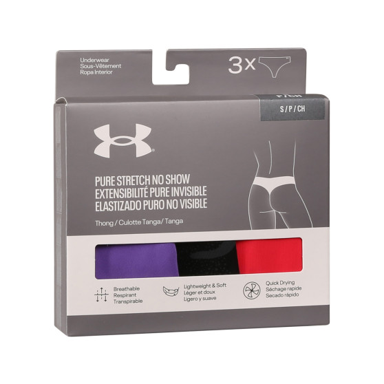 3PACK Дамски стрингове Under Armour многоцветен (1383894 001)