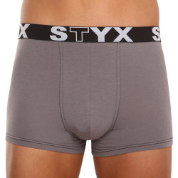 Мъжки боксерки Styx спортни еластични oversize тъмно сиви (R1063)