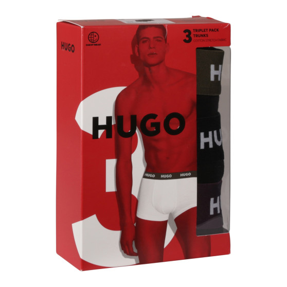 3PACK Мъжки боксерки HUGO черено (50517878 988)