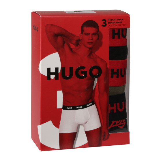 3PACK Мъжки боксерки HUGO многоцветен (50517887 984)