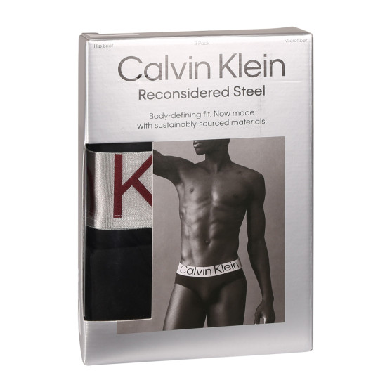 3PACK мъжки слипове Calvin Klein черено (NB3073A-Q09)