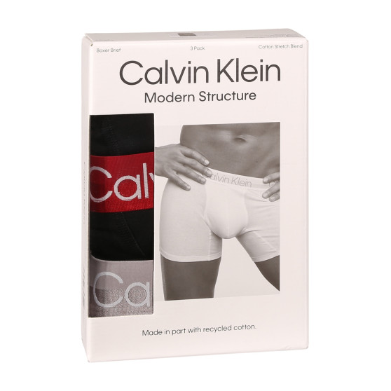 3PACK Мъжки боксерки Calvin Klein черено (NB2971A-PZI)