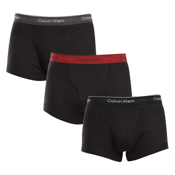 3PACK Мъжки боксерки Calvin Klein черено (NB4002A-PRU)