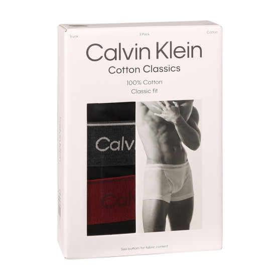 3PACK Мъжки боксерки Calvin Klein черено (NB4002A-PRU)