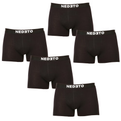 5PACK Мъжки боксерки Nedeto черено (5NB001b)